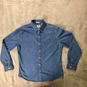 Levi’s Men’s Slim Fit Denim Shirt Blue Long Sleeve Size L